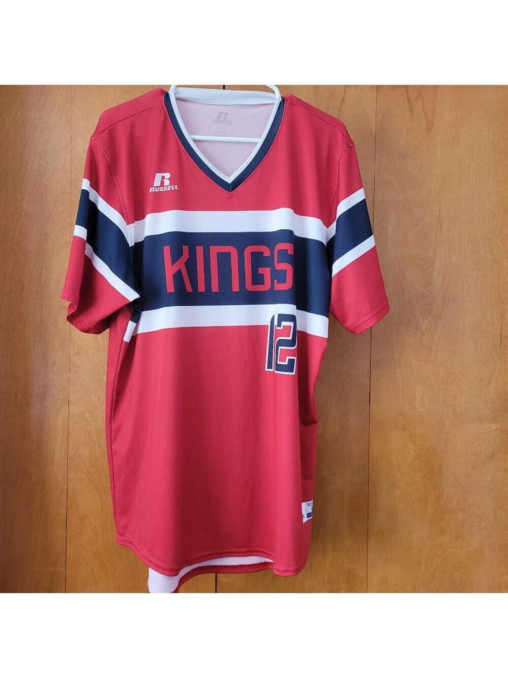 Russell Athl Sacramento Kings NBA #12 Dri Power Throwback Jersey Lg basketball